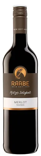 Raabe Rotwein Pfälzer Seligkeit Merlot trocken Deutschland 1 x 0,75 L