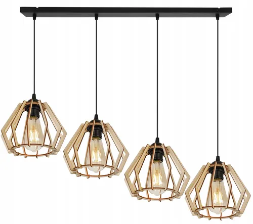 MODERNE LED-DECKENHÄNGELAMPE AUS HOLZ - Deckenlampe aus hochwertigem Holz, energieeffiziente LED-Technologie für stilvolle Beleuchtung und gemütliche Atmosphäre.