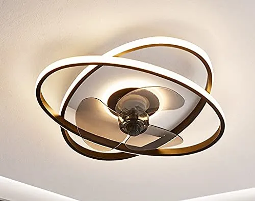 LED Deckenventilator 3343 schwarz - 50cm, dimmbar mit Fernbedienung - Ventilatoren mit LED Beleuchtung, Ø 50cm, 6 Windgeschwindigkeiten, dimmbare Lichtfarbe von 3000K bis 7000K, ideal für frische Luft und stimmungsvolle Beleuchtung.