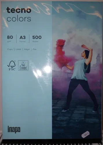 Tecno colors MITTELBLAU Copy Laser Inkjet Fax 80g in blau von Tecno