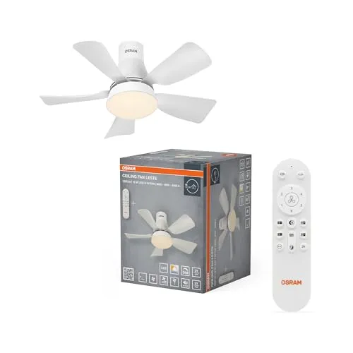 OSRAM Deckenventilator Leste 445mm mit Fernbedienung in weiß von Osram