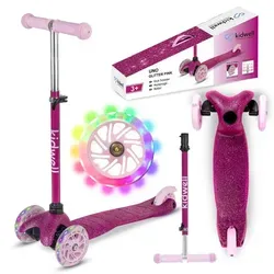COIL Dreiradscooter mit LED-Rädern – Rosa - Dreirädriger Balance-Scooter für Kinder mit leuchtenden LED-Rädern, die bei jeder Fahrt blinken. Ideal für die Entwicklung von Gleichgewicht und Koordination, leicht und stabil für unbeschwerten Fahrspaß.