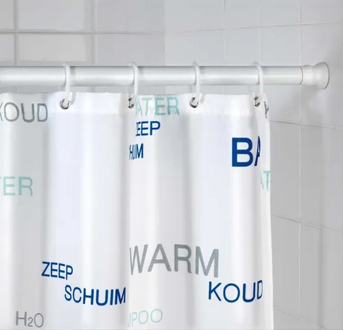 WENKO Teleskop-Duschstange, ausziehbar und ohne bohren - Duschvorhangstange zum Klemmen: Flexibel von 110 bis 185 cm, rostfreies Aluminium, einfache Montage ohne bohren – ideal für jedes Badezimmer.