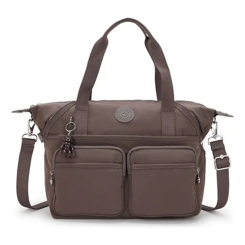 Kipling Basic Elevated New Art Schultertasche mit Laptopfach - Stylische Schultertasche in Braun, ideal für den täglichen Gebrauch. Mit praktischem Laptopfach für sicheres Verstauen Ihres Laptops und persönlicher Gegenstände.