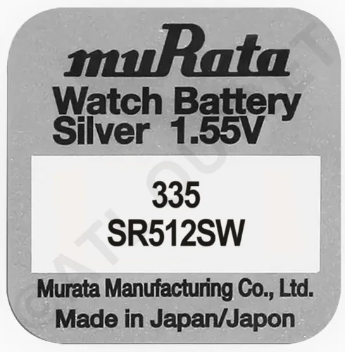 Murata 335 SR512SW 1.55v Silber Oxid Uhrenbatterie - Gemacht IN Japan