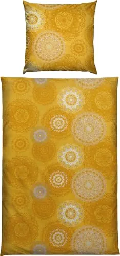 Erwin Müller Flanell Bettwäsche Mandala in gelb von Erwin Müller