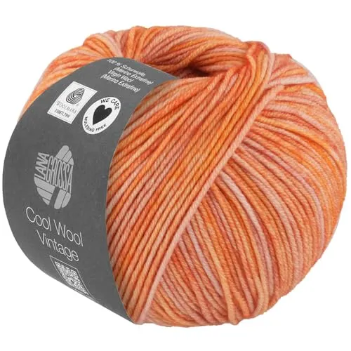 LANA GROSSA Cool Wool Vintage | Merinoklassiker mit Ton-in-Ton Farbeffekt | Handstrickgarn aus 100% Schurwolle (Merino extrafein) | 50g Wolle zum Stricken & Häkeln | 160m Garn FB 7385