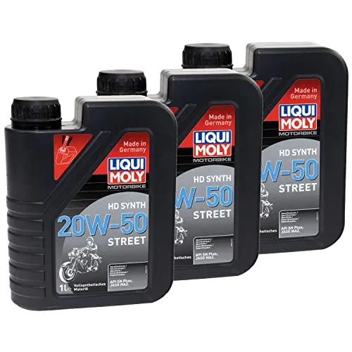 Motoröl Motor Öl LIQUI MOLY Street 20W-50 HD SYNTH 3 X 1 Liter