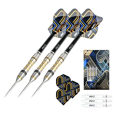 ONE80 Steel Dart Ascent 90% Tungsten Steeltip Dart Steeldart Dartpfeile Set (24 Gramm, 04)