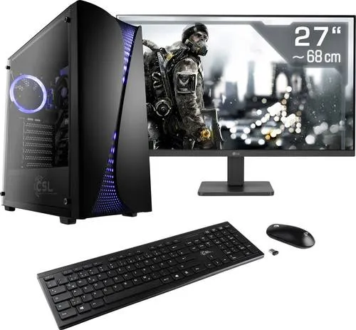 CSL Computer Gaming PC M11260H 68.6cm (27 Zoll) Full HD AMD Ryzen 5 5600GT 16GB RAM 1TB SSD AMD Radeon Onboard Graphics Win 11 Ho