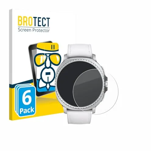 BROTECT 6 Stück Schutzglas für Samsung Galaxy Watch 8 Classic (46 mm) Schutzfolie Panzer Folie Glas[Extrem Kratzfest, Anti-Fingerprint, Ultra-]