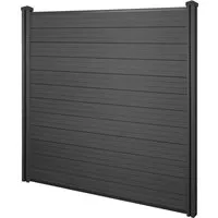 MCW WPC-Sichtschutz Savoie - Moderner Windschutz Zaun 1,95m Anthrazit - Hochwertiger WPC-Sichtschutz für Privatsphäre im Garten. Langlebig, witterungsbeständig und einfach aufzubauen dank Stecksystem. Ideal zur individuellen Anpassung und kreativen Erweiterung.