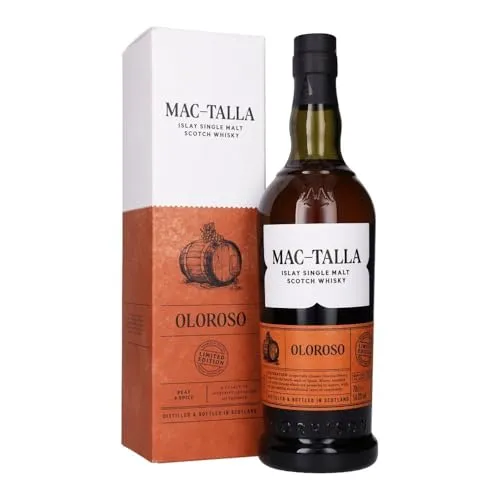 Mac-Talla Oloroso - Limited Edition Islay Single Malt Whisky - Whisky, vollreif in Oloroso-Sherry-Fässern, bietet kräftige Aromen von Torfrauch und Backgewürzen, perfekt für Genießer von Islay-Whiskys.