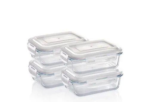 Grizzly Glas Frischhaltedosen Set 4x 640 ml von Grizzly