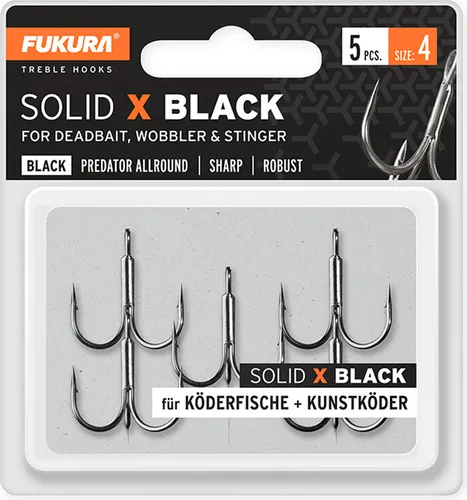 Fukura Solid X Drillinge - Drillingshaken, Größe/Packungsinhalt:Gr. 4 / 5 Stück