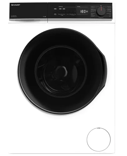 Sharp ES-PRO814WA-DE Waschmaschine, 8 kg, 1400 U/min - Waschmaschine mit AllergySmart-Funktion und Dampfoption, ideal für Allergiker. Energieeffizienzklasse A und vielseitige Programme für jeden Bedarf.