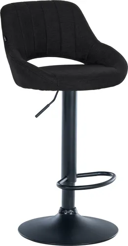 Deluke Barhocker Schwarz mit Textilbezug, 46.5x85x48 cm