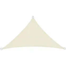 EUGAD Sonnensegel, Sonnenschutz Terrasse HDPE Dreieckig Creme 500 cm x 500 cm x 500 cm