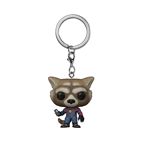 Funko Pop! Keychain: Marvel - Guardians of The Galaxy 3 - Rocket Raccoon - Neuartiger Schlüsselanhänger - Vinyl-Minifigur Zum Sammeln - Strumpffüller - Geschenkidee - Offizielle Handelswaren