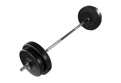 MOVIT Langhantel Set 30kg - Ideal für Ihr Workout - Kugelhanteln für effektives Gewichtheben, 30kg Gesamtgewicht mit robusten Hantelscheiben für optimale Trainingsvielfalt.