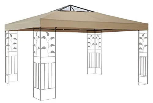 Quick Star Pavillon-Ersatzdach 3x3m mit Klarsichtfenster - Pavillon-Dach 3x3m, wasserdicht mit 260 g/m² Polyester und klarem PVC-Fenster für optimale Lichtverhältnisse. Ideal für Gartenpartys und Veranstaltungen.