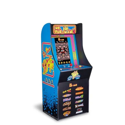 Arcade1Up Ms. PAC Man Classic SE Arcade-Spielautomat – 1,22 Meter Gehäuse, 13 Klassische Videospiele, 39,62 cm IPS-Display, einfache Montage, perfekt für Gaming zu Hause