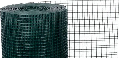 Geflecht GARDEN PVC, 1000/12,7x12,7/1,2 mm, grün, RAL 6005, viereckig, Garten, Tierhaltung, Packung 10 m