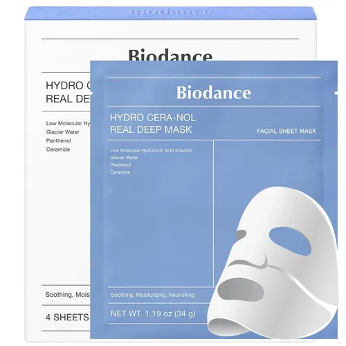 Biodance Hydro Cera-Nol Real Deep Mask - Gesichtsmasken für empfindliche Haut mit patentierter Hydro Cera-Nol Technologie für intensive Feuchtigkeitsversorgung und beruhigende Pflege. Klinisch bewiesen: Steigert Hautfeuchtigkeit um bis zu 951%!