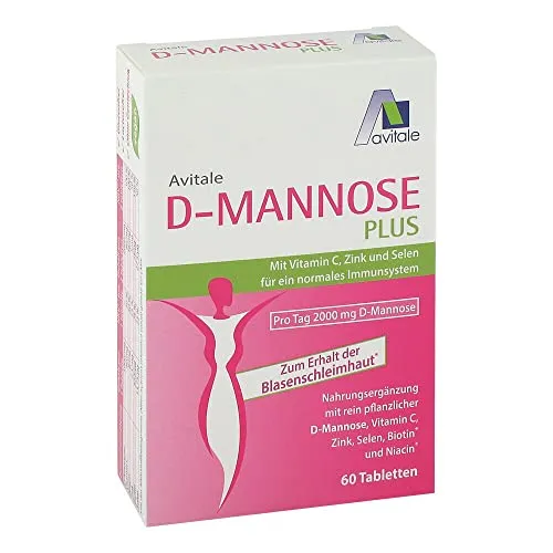 D-Mannose Plus 2000 mg Tabletten mit Vitamine und Mineralstoffe 60 stk