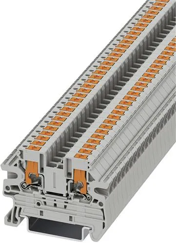 Phoenix Contact 1078960 Durchgangsklemme 5.2mm Push-In-Klemme Grau 50St. - Reihenklemmen mit seitlicher Leiterzuführung für eine übersichtliche Verdrahtung. Kompakte Bauform ideal für enge Räume, ausgestattet mit Prüfmöglichkeiten im doppelten Funktionsschacht.