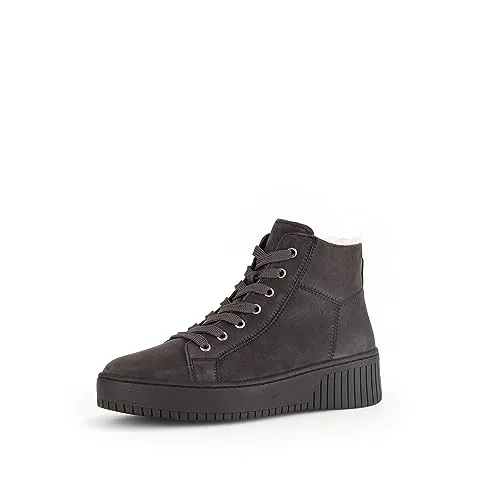 Gabor Damen Schnürstiefeletten, Frauen Schnürboots,Wechselfußbett,Best Fitting,Warmfutter,Kurzstiefel,Pepper (schwarz),42 EU / 8 UK