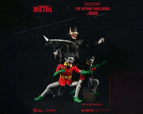 Beast Kingdom Actionfigur Batman Laughs & Robin DAH LTD - Actionfigur-Set mit Batman Laughs und Robin, detailreiche Gestaltung für Sammler, ideal für Fans und kreative Spielmomente.