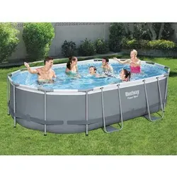 Bestway Power Steel Pool-Set Oval 488x305x107 cm
