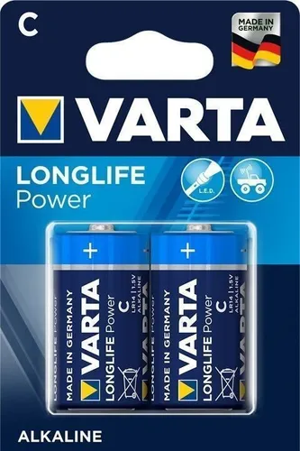 VARTA Longlife Power C Batterien - Alkaline-Batterien mit 7,8 Ah für hohe und geringe Stromverbrauchsanwendungen, ideal für langlebige Energieversorgung.