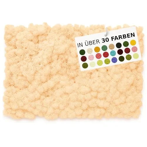 NaDeco Island-Moos 500g, echtes Moos in 30 Farben zur Wahl, fluffig & prall, Basteln Wand Deko Moss, für Moosbild Mooswand Moosplatten Kugelmoos Dekoration Ostern Weihnachten, Farbe:Pfirsich
