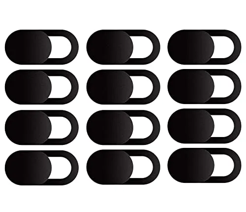 LiFangSotre 12 Stück Webcam-Abdeckung für Webcam, ultradünn, für Laptop, iPad Pro, iMac, PC/Computer, Tablet, iPhone, Sichtschutzdeckel