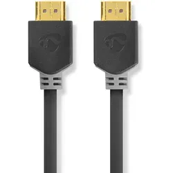 Nedis HDMITM -Kabel | HDMITM Stecker | HDMITM Stecker | 8K@60Hz | eARC | Vergoldet | 1.00 m | PVC | Anthrazit | Verpackung mit Sichtfenster