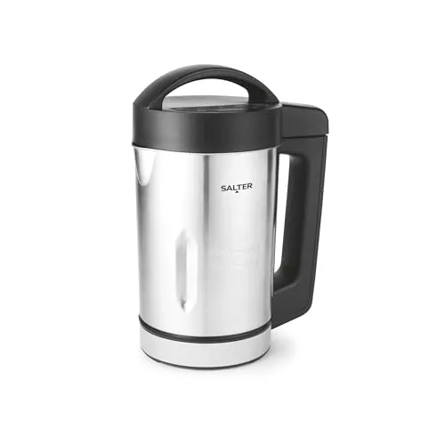 Salter Digitaler Suppenmacher 1,6 L – Mixer für glatte oder stückige Gemüsesuppen, auch für Pflanzenmilch; 5 Programme (glatt, stückig, Getränke, Warmhalten, Reinigen), mit Überlaufsensor, 900 W