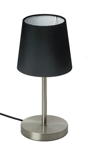 TRANGO LED Tischleuchte, 2017-08GL LED Nachttischlampe *GREY* Tischleuchte mit Stoffschirm in Grau inkl. 1x E14 LED Leuchtmittel 3000K warmweiß, Lampe, Fensterbank Leuchte, Nachttischleuchte für Schlafzimmer