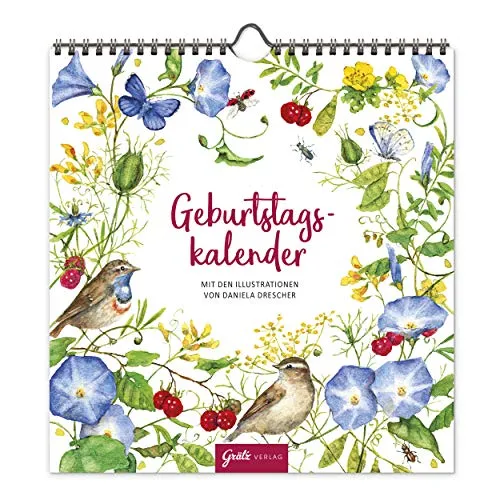 Geburtstagskalender 'Blumenwiese' von Daniela Drescher von Grätz Verlag GmbH