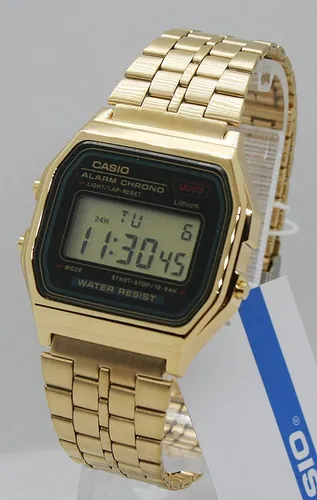 Casio Quarz Armbanduhr A159WGEA-1EF - Digitaluhr im goldfarbenen Design, energiesparend mit 7 Jahren Batterielaufzeit - der zeitlose Klassiker für jeden Style.