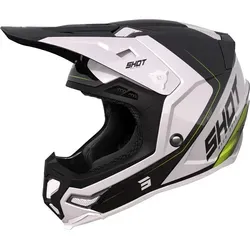 Shot Core Fast Motocross Helm, schwarz-weiss, Größe L für Männer