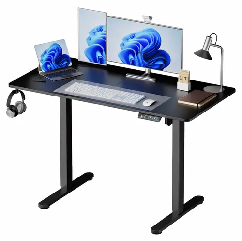 relaxdays Höhenverstellbarer Schreibtisch mit LED-Display