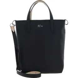 LACOSTE Anna Z Vertical Shopping Bag Noir Krema - Handtasche im Urban-Sport-Look mit geräumigem Hauptfach, vielseitig tragbar dank verstellbarem Schulterriemen und stilvollem Lacoste-Krokodil-Logo.