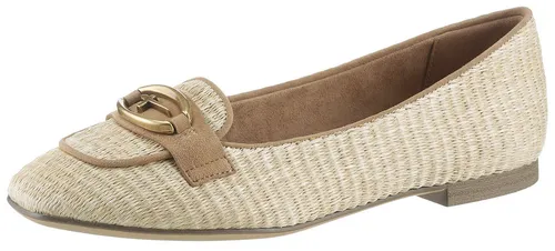 Tamaris Ballerina mit Blockabsatz und Schmuckelement - Halbschuhe in Größe 37 EU, modisch mit ANTIslide-Technologie, ideal für Business-Outfits und bequem durch gepolsterte Innensohle.