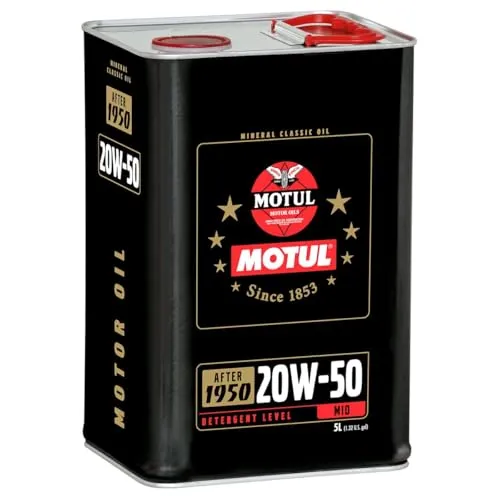 Motul Motoröl CLASSIC 20W-50 109560 - Hochwertiges Motoröl für Oldtimer und klassische Fahrzeuge, bietet optimalen Schutz und Leistung für Motoren mit höheren Laufleistungen.