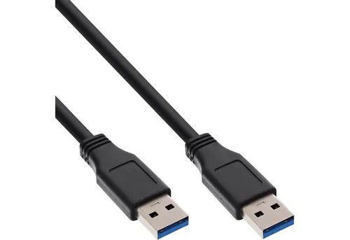 Inline InLine® USB 3.2 Gen.1 Kabel, A an A, schwarz, 1m USB-Kabel