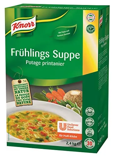 Knorr Frühlings Suppe mit Nudeln und buntem Gemüse (natürlicher, ausgewogener Geschmack) 1er Pack (1 x 2,4kg)
