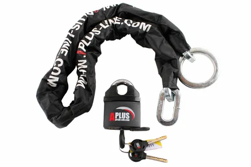 Aplus Kettenschloss 120 cm mit 2 Schlüsseln für Fahrrad Motorrad E-Bike Roller