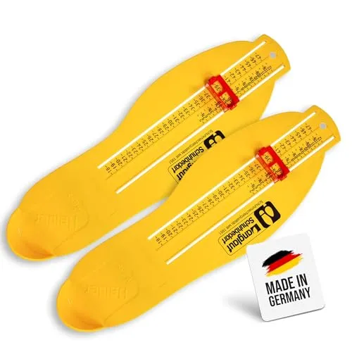 Langlauf Schuhbedarf Heidermaß Fußmessgerät 2er Set – Schuhmessgerät für Kinder & Erwachsene – Schuhgrößenmesser EU 18-47 / UK 2-12 – Präzise Schuhgröße messen – Made in Germany